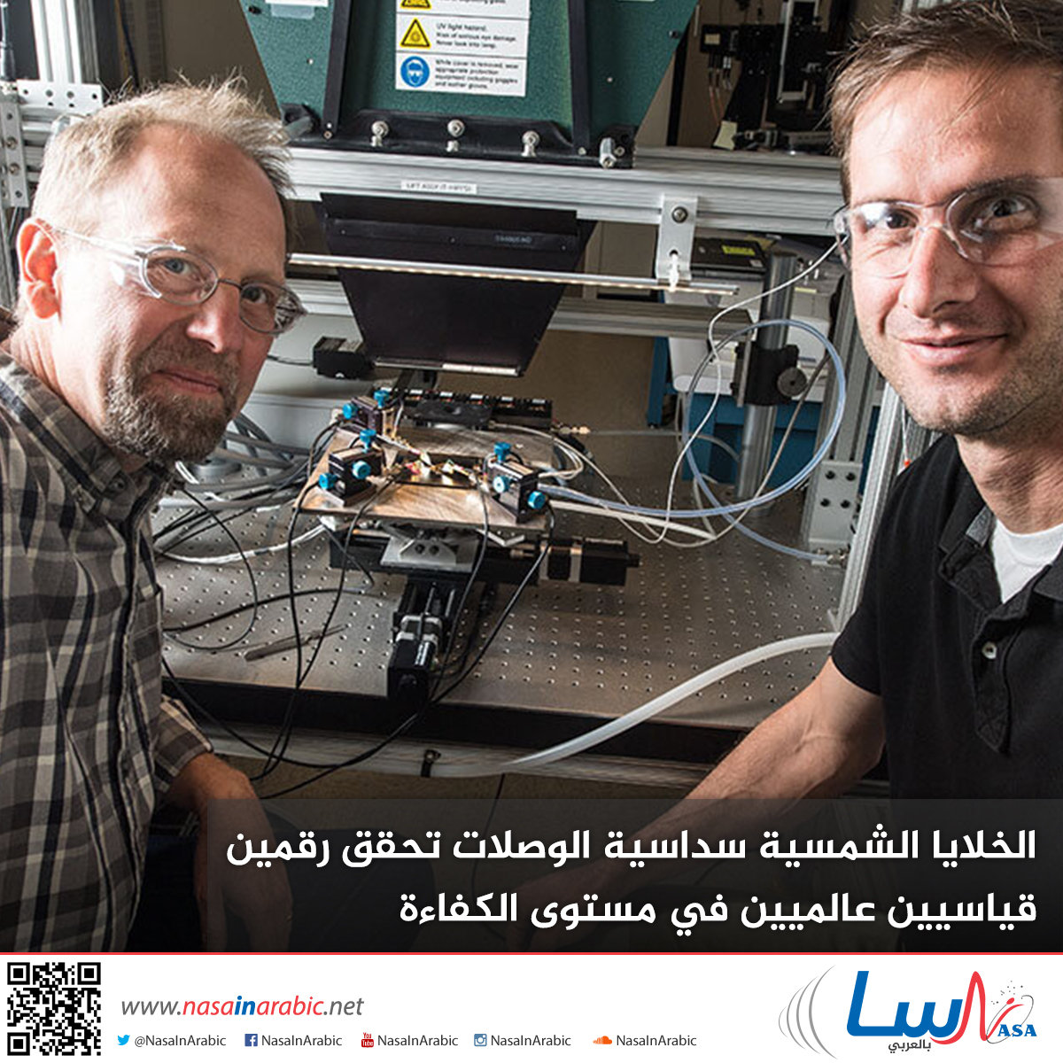 الخلايا الشمسية سداسية الوصلات تحقق رقمين قياسيين عالميين في مستوى الكفاءة