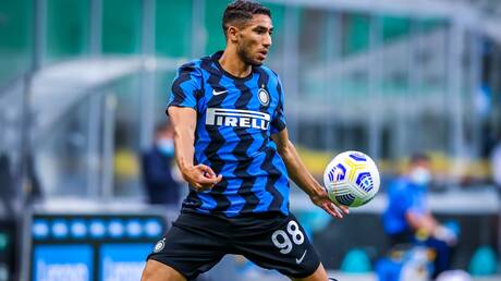 الكشف عن رقم قميص المغربي حكيمي مع إنتر ميلان