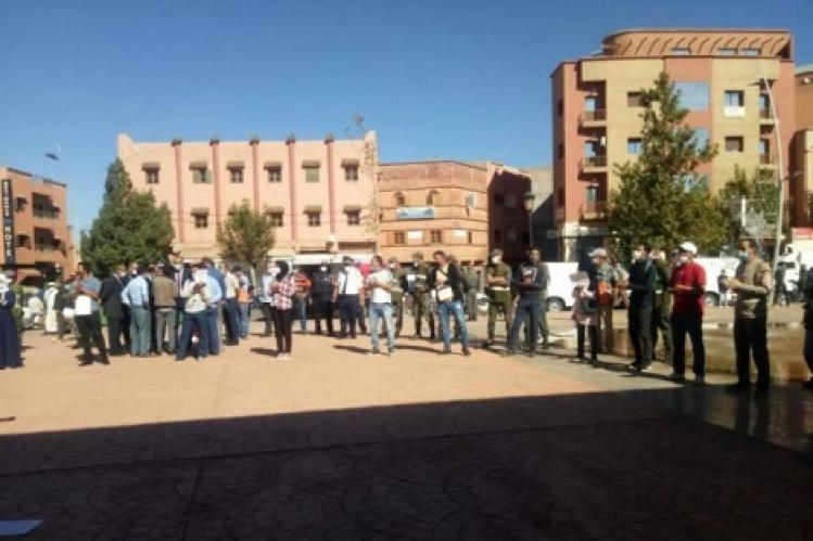 القوات العمومية تمنع وقفة المعطلين في أزيلال