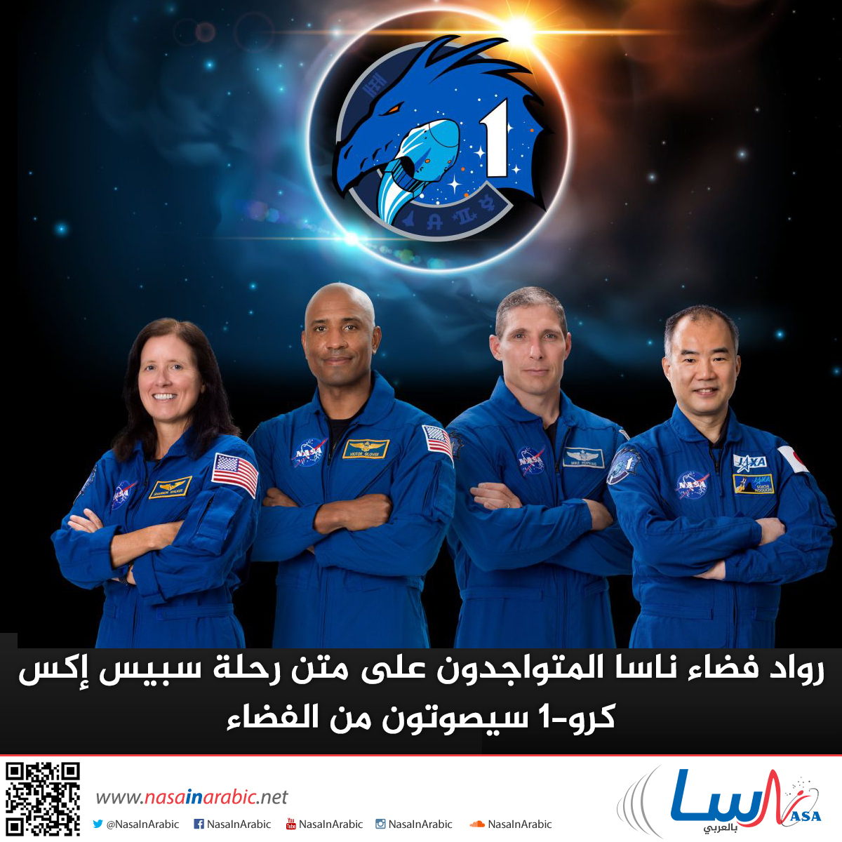 رواد فضاء ناسا المتواجدون على متن رحلة سبيس إكس كرو-1 سيصوتون من الفضاء