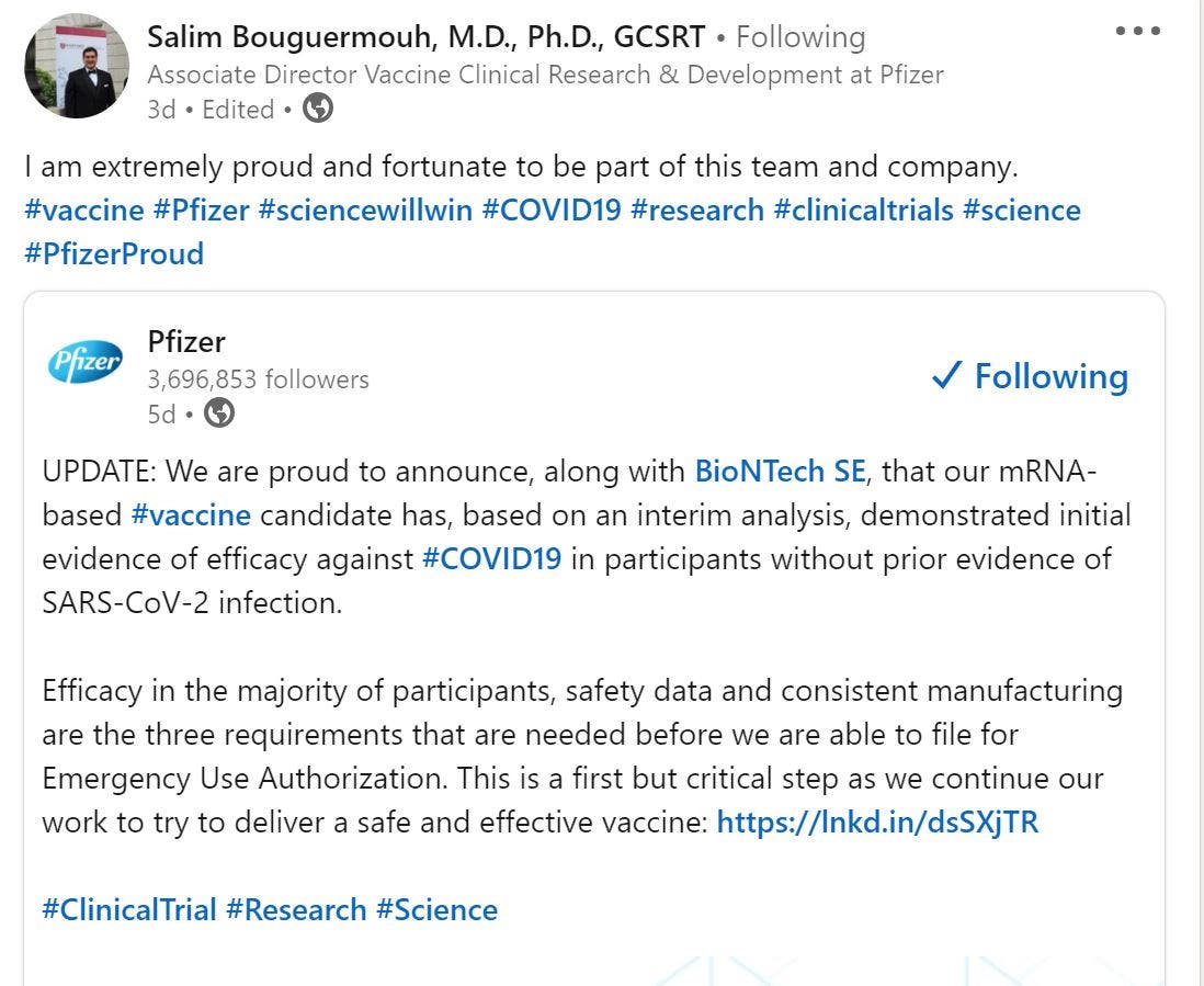 “العلم سيفوز بلقاح الأمل”..بروفيسور عربي بين فريق فايزر