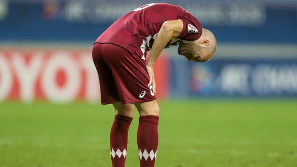 إنييستا يبتعد عن الملاعب لمدة 4 أشهر