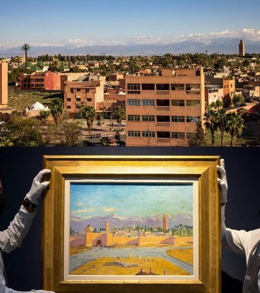 أهم عمل فني لـ”تشرشل” .. أنجلينا جولي تعرض “لوحة مراكش” للبيع