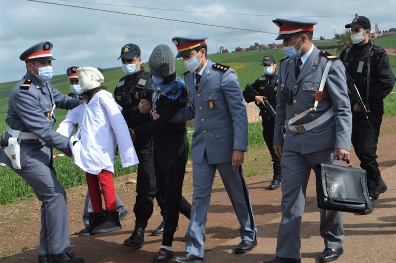 إعادة تمثيل جريمة قتل تلميذة في نواحي بنسليمان