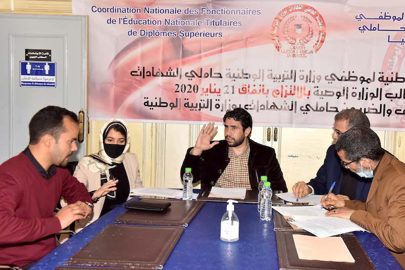 “حاملو الشهادات” يحتجون على “تنصل” وزير التربية بإضراب عن الطعام