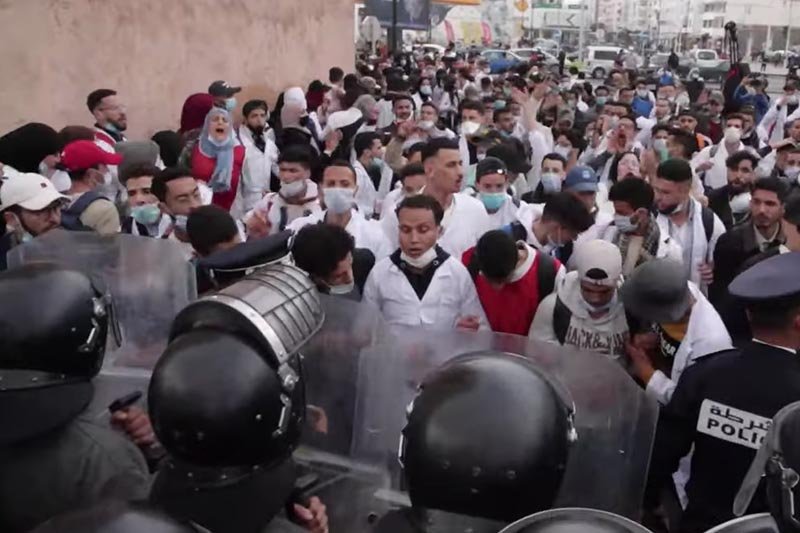 منع مسيرة طلبة التمريض