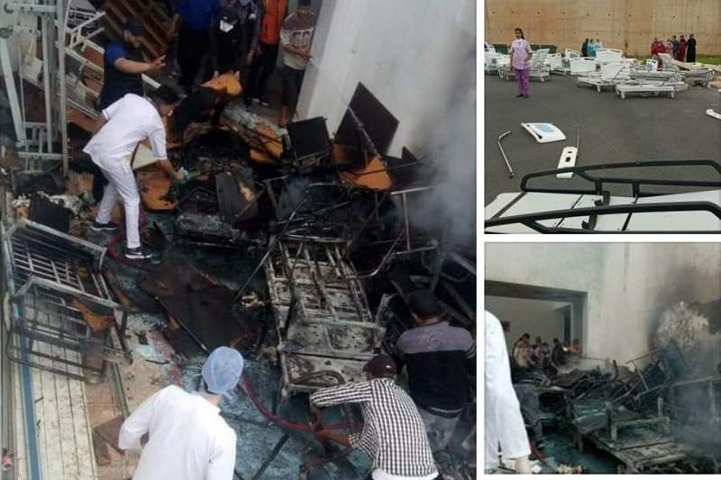 النيران تخلف خسائر في المستشفى الإقليمي بسلا