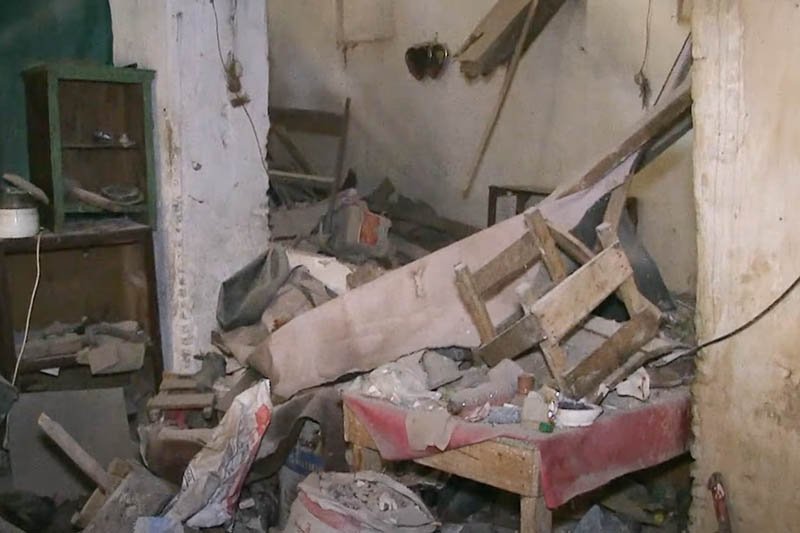 انهيار محلات تجارية بفاس