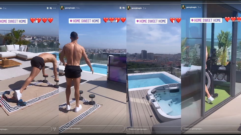 بعدسة جورجينا.. إطلالة مع رونالدو على أغلى شرفة