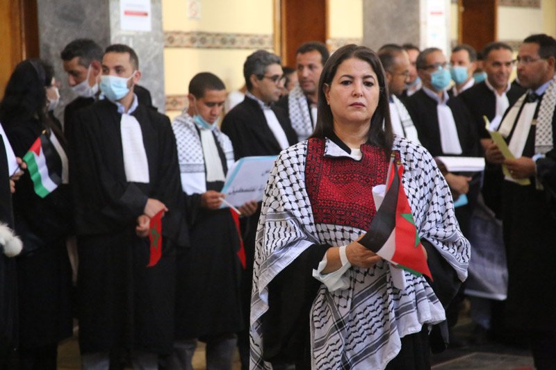 محامون مغاربة ينددون بالعدوان على فلسطين