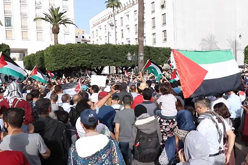 وقفة التضامن مع فلسطين بالرباط