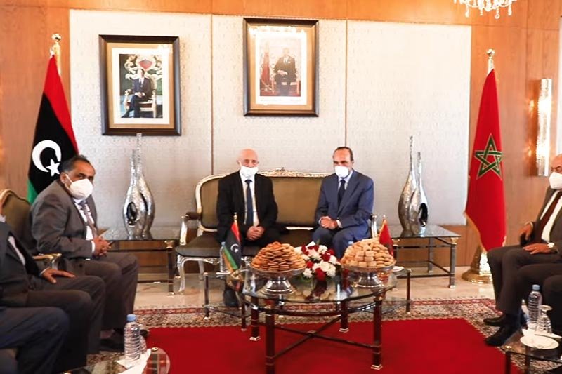 المالكي يستقبل عقيلة صالح