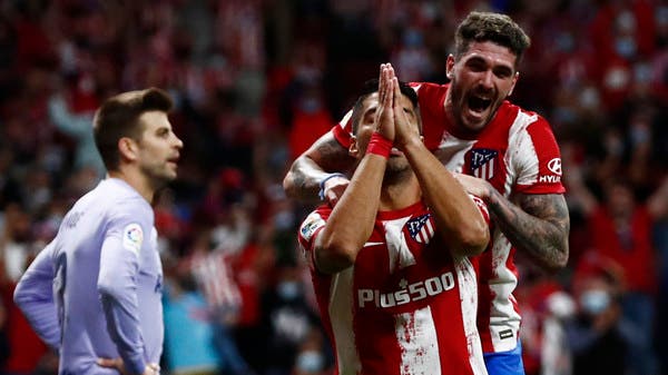 أتلتيكو مدريد ينهي قمة برشلونة في 21 دقيقة