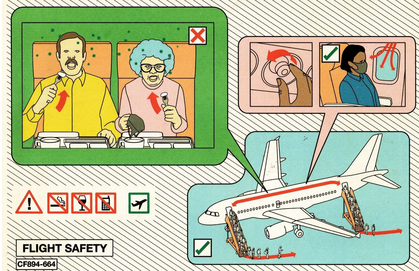 خبر يهمنا جميعا..هذه أخطر نقطة لانتشار كورونا على الطائرة