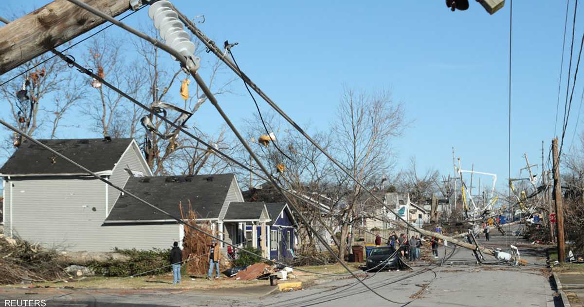 أميركا تكشف حصيلة ضحايا أعاصير كنتاكي المدمرة