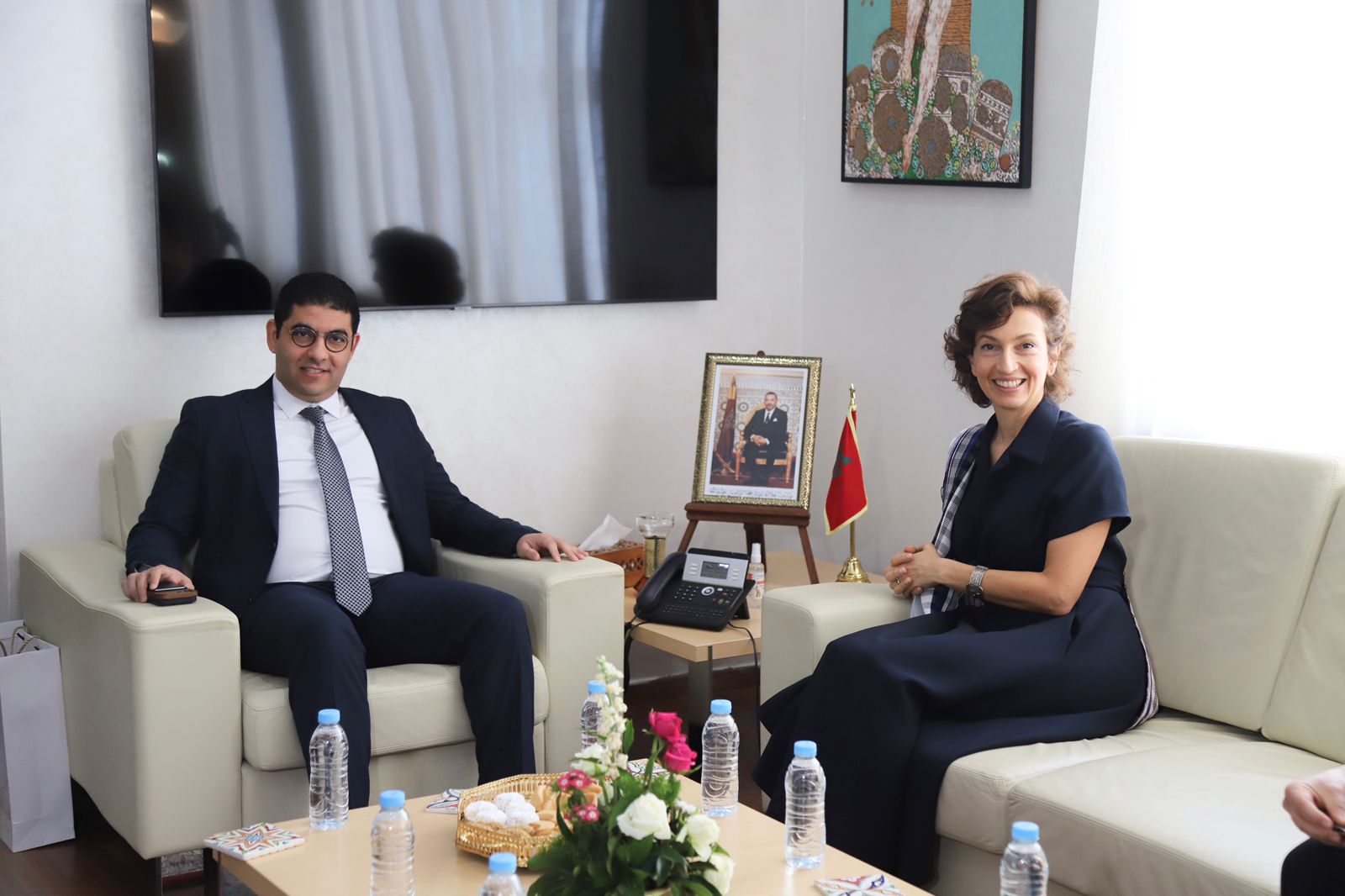 وزير الشباب والثقافة والتواصل يستقبل المديرة العامة لمنظمة الأمم المتحدة للتربية والعلم والثقافة (اليونسكو)