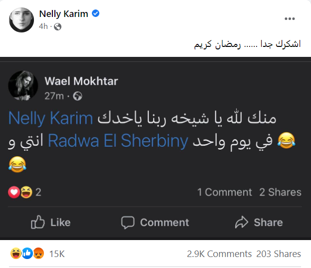 متابع يسب نيللي كريم.. والأخيرة ترد عليه