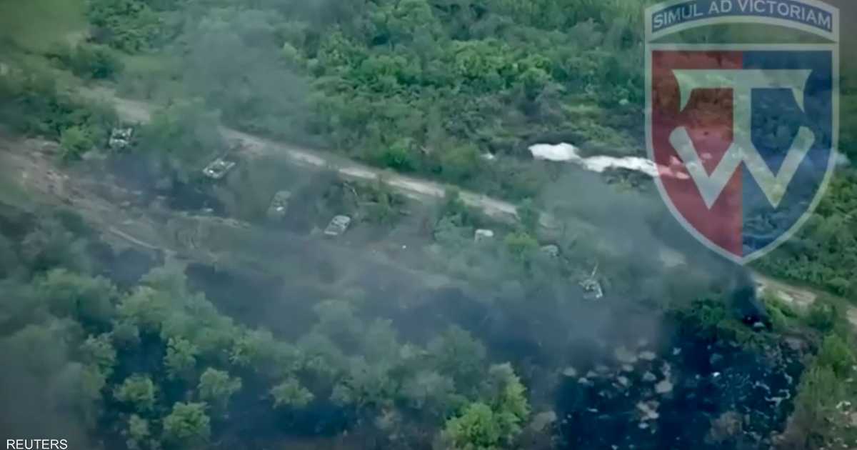 القوات الأوكرانية تدمر رتلا روسيا حاول عبور نهر في دونباس