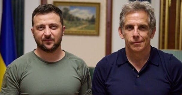 الممثل الأميركي بن ستيلر للرئيس الأوكراني: “أنت بطلي”