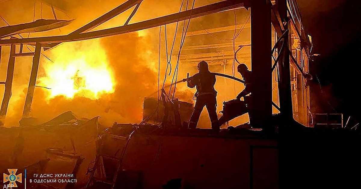 صواريخ روسية تدمر مستودع وقود في بلدة شرقي أوكرانيا